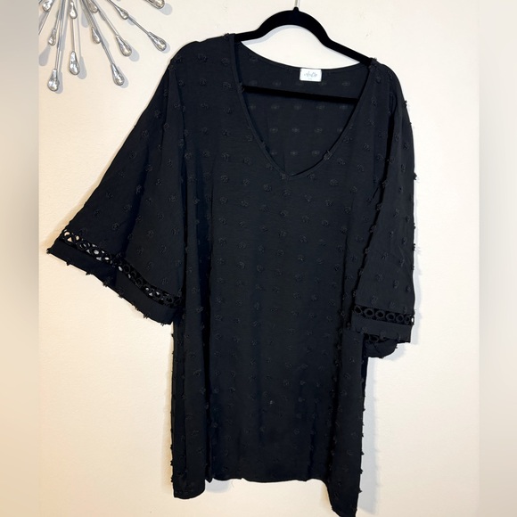 Perfect LBD Little Black Dress Textured Dress 2X - Picture 7 of 9